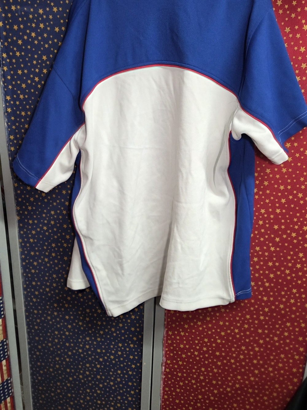 **Nike Kansas KU Blue & White Baseball Jersey** - Picture 7 of 9